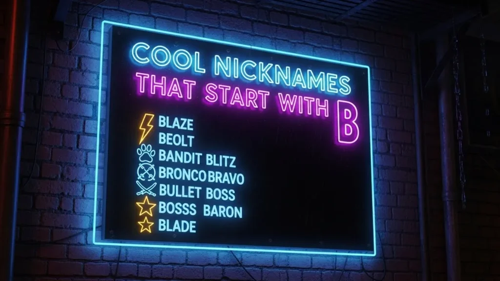Cool Nicknames That Start With B
