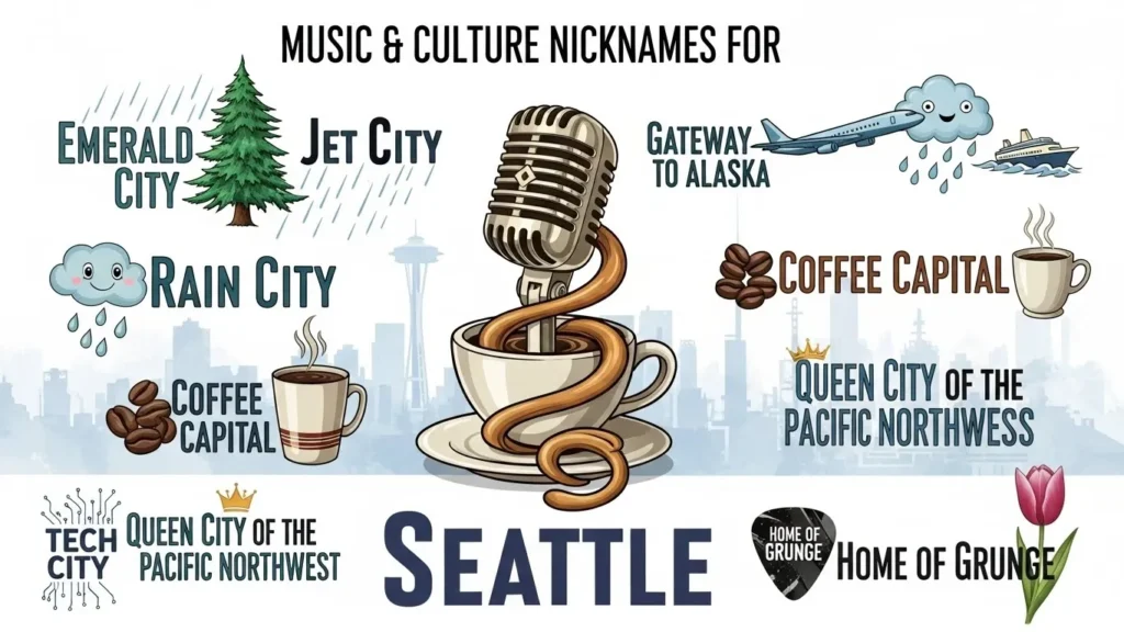 🎶 Music & Culture Nicknames for Seattle