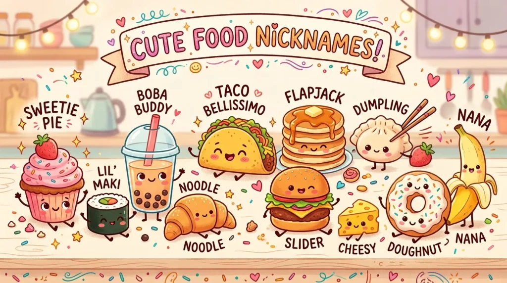 cute food nicknames