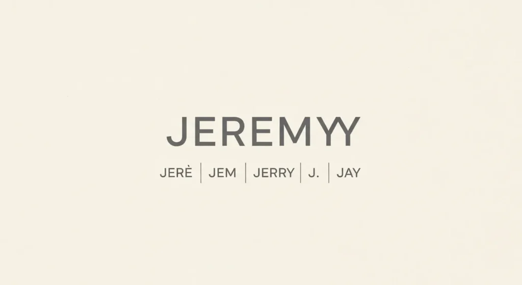 Short Nicknames for Jeremy