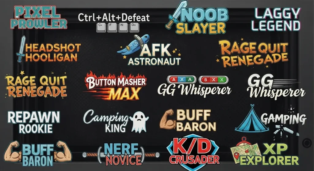 Gamer Weird Nicknames