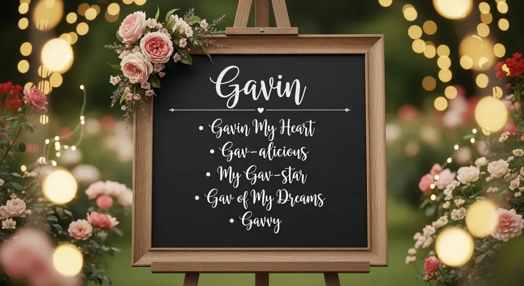 Romantic Nicknames for Gavin