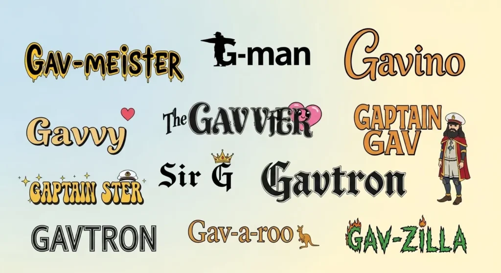 Silly Nicknames for Gavin