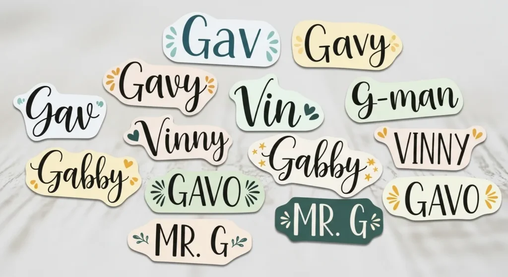 Sweet Nicknames for Gavin