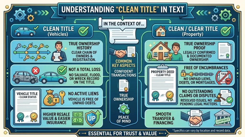 What Does Clean Title Mean in Text