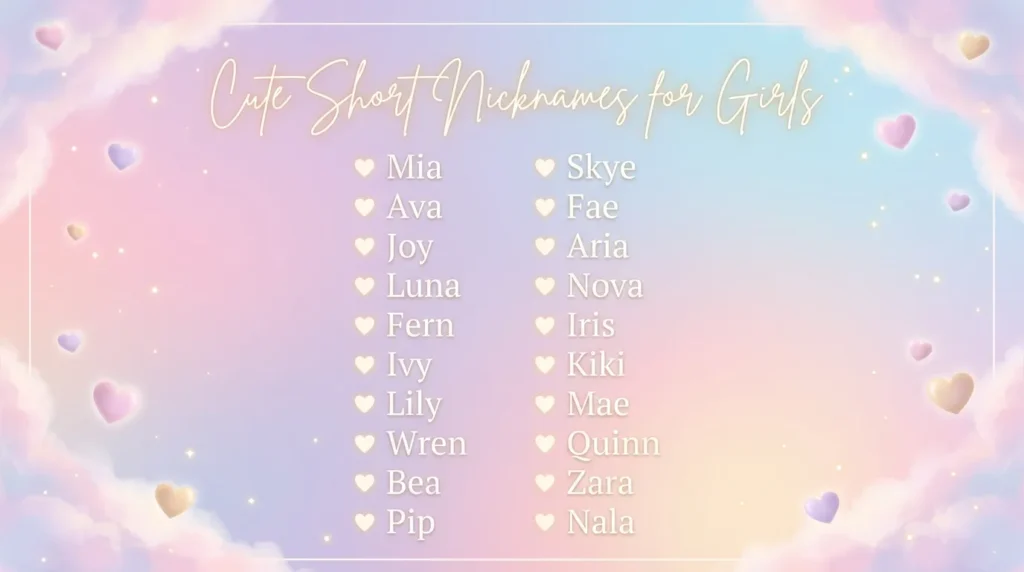 Cute Short Nicknames for Girls