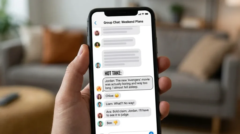 What Does Hot Take Mean in Text
