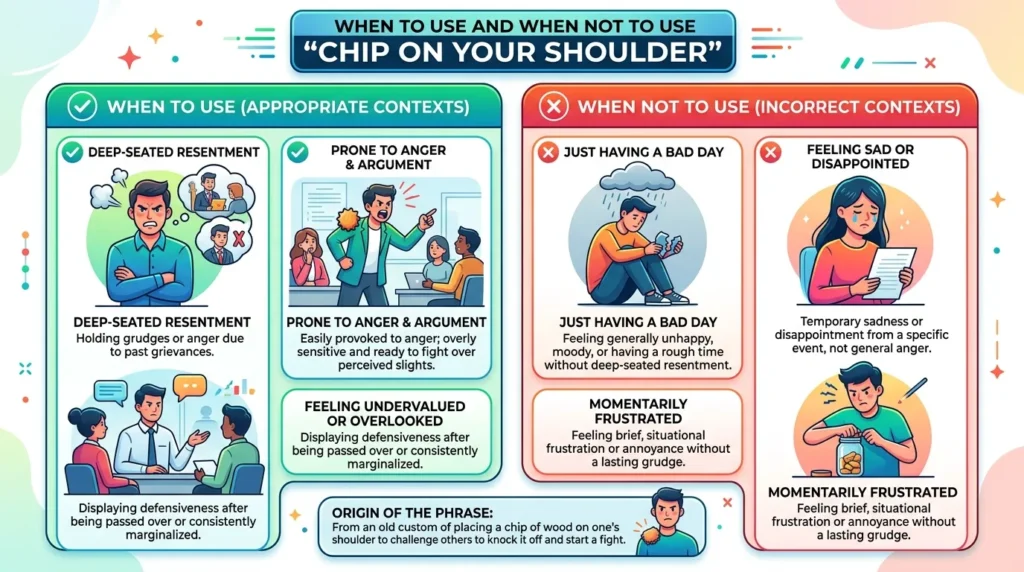 When to Use and When Not to Use “Chip on Your Shoulder”