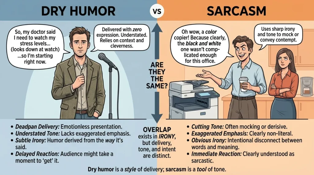 Is Dry Humor the Same as Sarcasm