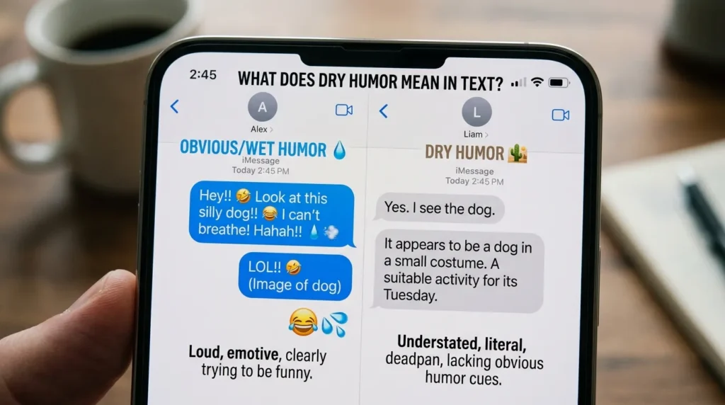 What Does Dry Humor Mean in Text