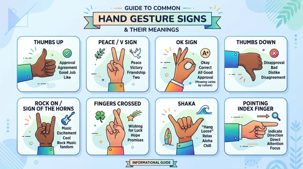 Hand Gesture Signs Meaning