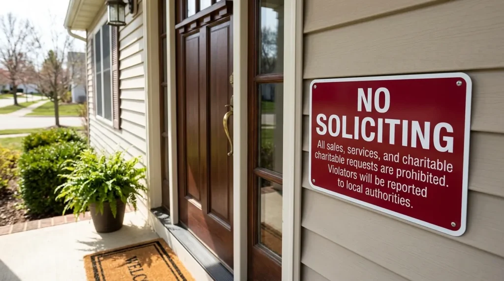 Is a No Soliciting Sign Legally Enforceable