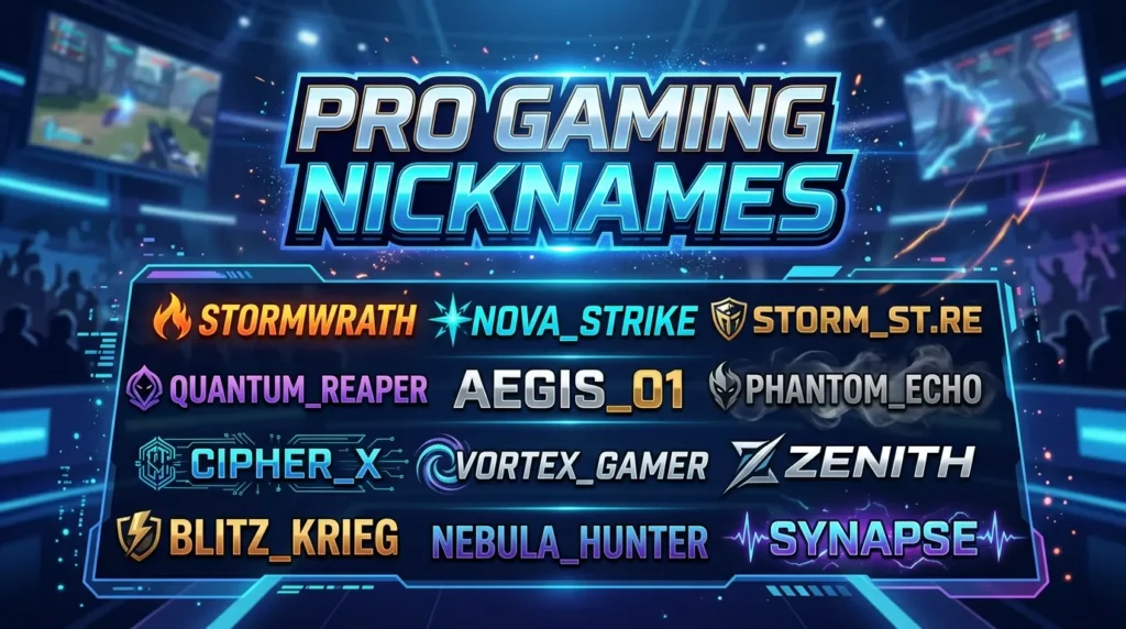 Pro Gaming Nicknames
