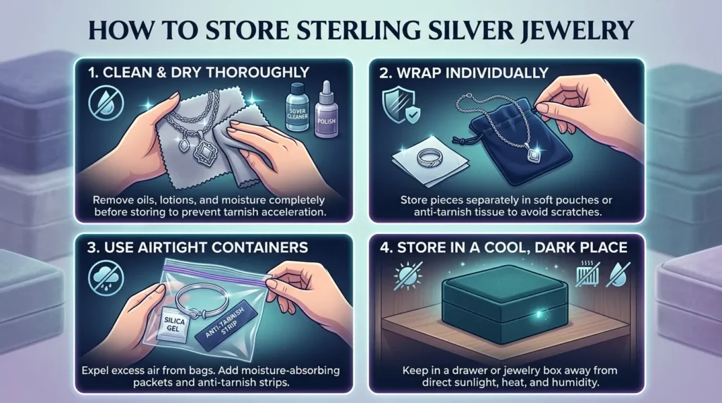How to Store Sterling Silver Jewelry