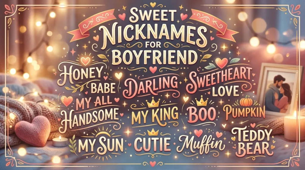 Sweet Nicknames for Boyfriend
