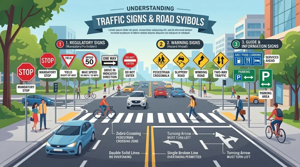 Traffic Signs and Road Symbols Meaning