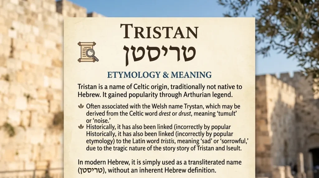 Tristan Meaning in Hebrew