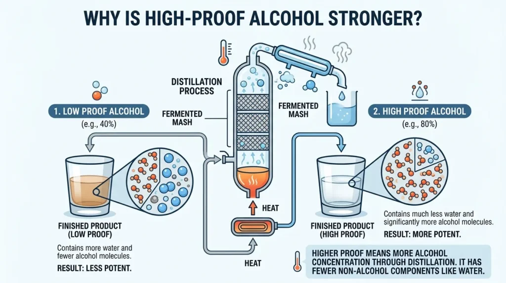 Why Is High-Proof Alcohol Stronger