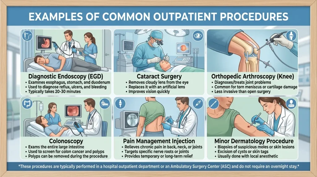 Examples of Outpatient Procedures