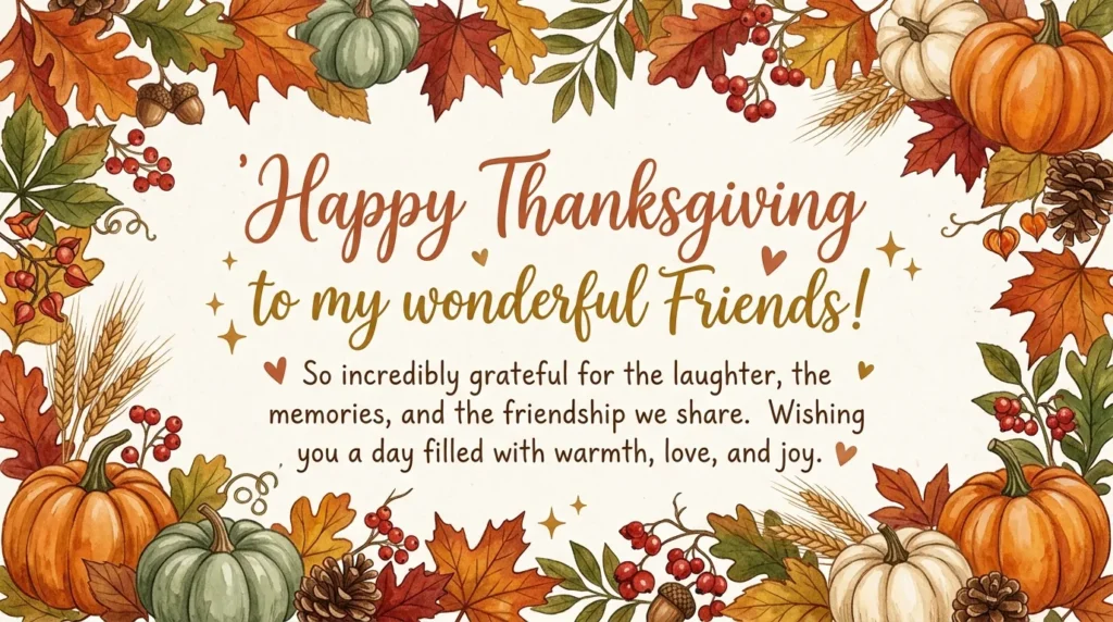Sweet Thanksgiving Wishes for Friends