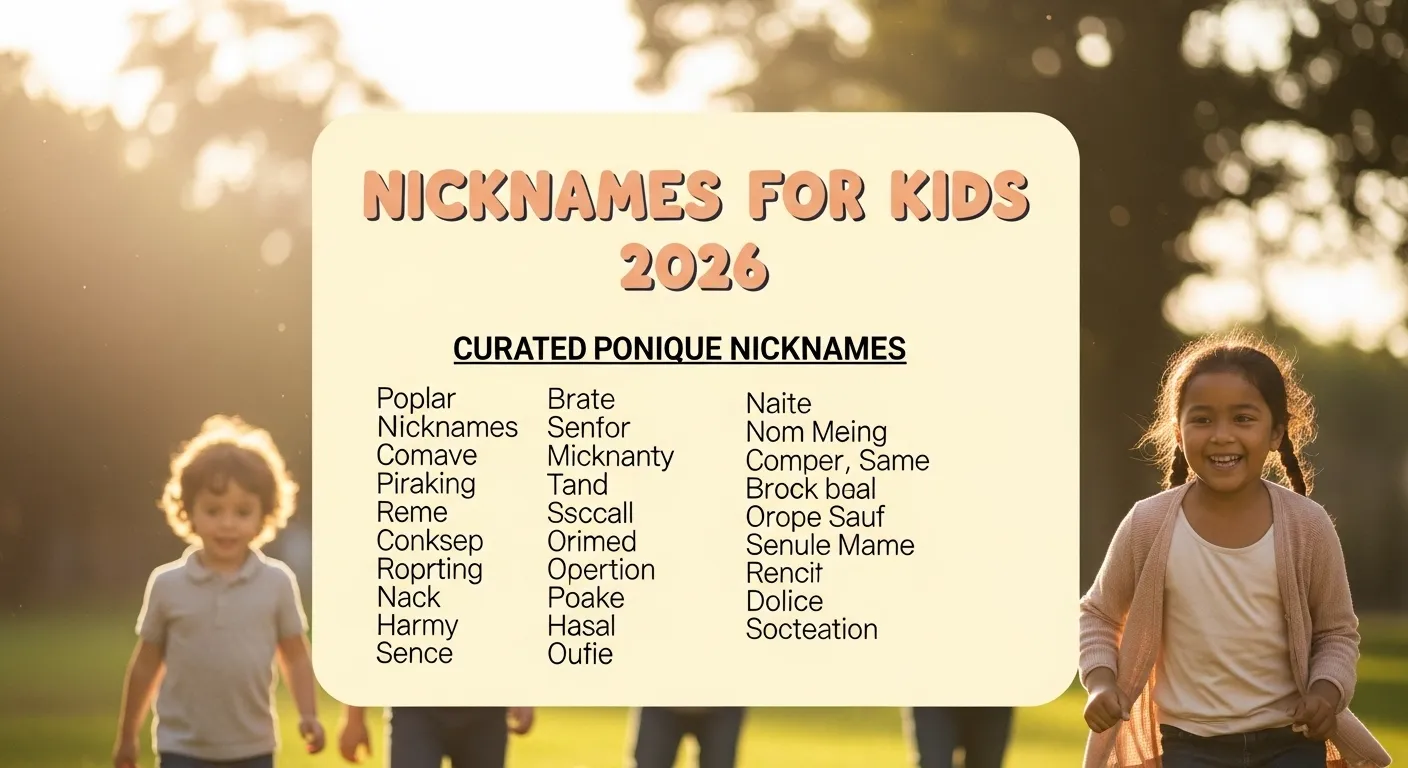 Nicknames for Kids 2026