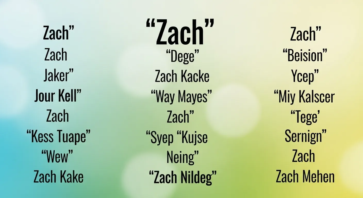 nicknames for zach