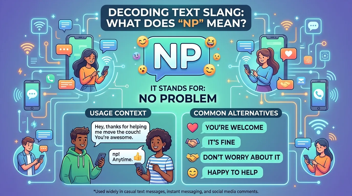what does np mean in text