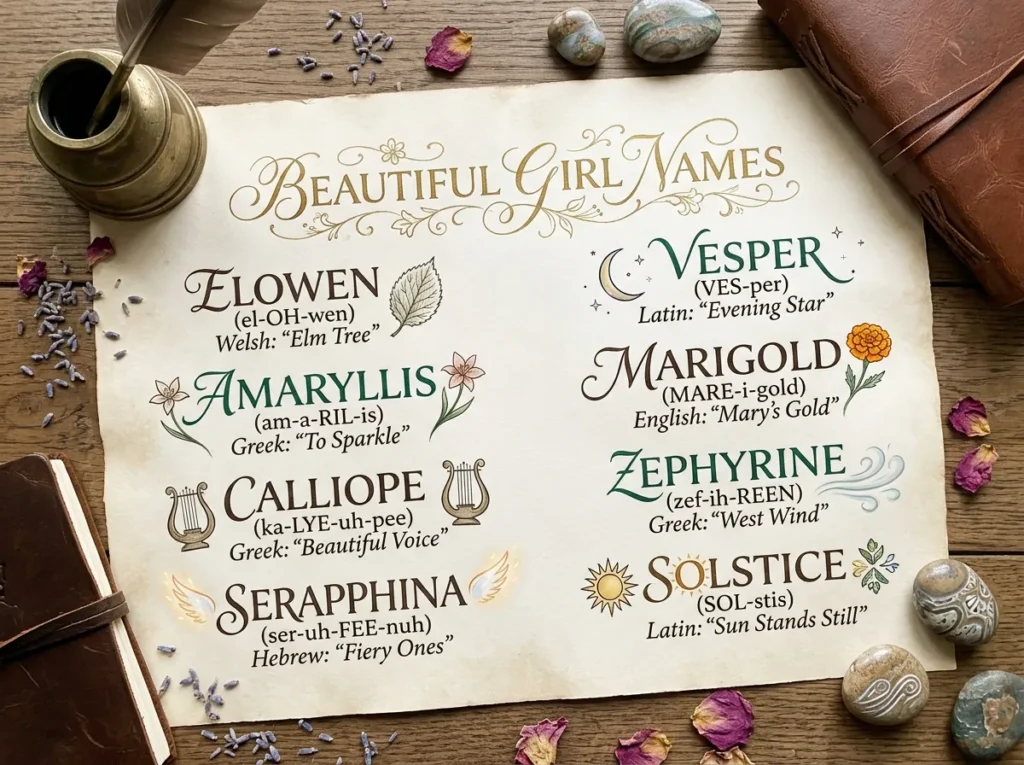 beautiful rare girl names