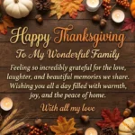 thanksgiving messages for family